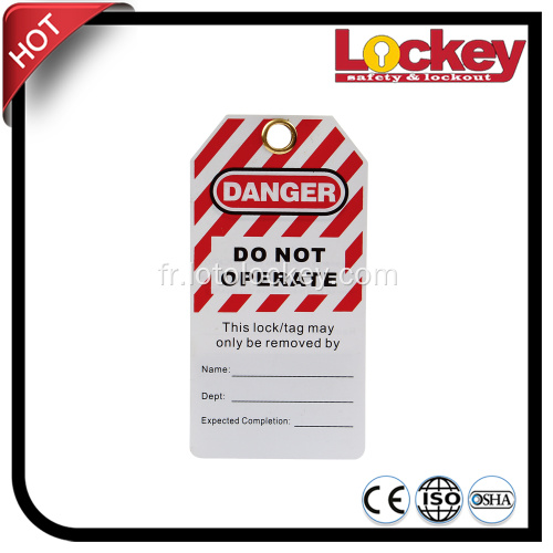 Danger Ne pas utiliser d&#39;étiquette de verrouillage de sécurité en PVC